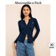 ABERCROMBIE & FITCH女裝經(jīng)典小麋鹿美式復(fù)古辣妹性感修身V領(lǐng)長袖T恤KI139-5270 海軍藍(lán) S (165/92A)