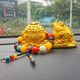 宏途好運汽車(chē)臨時(shí)停車(chē)牌車(chē)載招財金蟾挪車(chē)電話(huà)號碼卡創(chuàng  )意個(gè)性男移車(chē)裝飾品 車(chē)載金蟾【沙金色】+金剛菩提子
