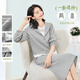 歐莎（OSA）海軍領(lǐng)衛衣套裝連衣裙女秋季2025年新款假兩件上衣休閑半身裙子 花灰色 XL