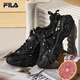 斐樂（FILA）官方男鞋老爹鞋復古運動鞋新款貓爪鞋5代休閑鞋 黑-BK 41