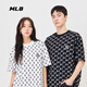 美職棒（MLB）官方 短袖女2024夏季新款NY滿(mǎn)印老花男女同款衣服夏裝時(shí)尚圓領(lǐng)T恤 波士頓隊/奶油色 L 175/96A