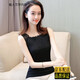 萊姆斯丁春秋蕾絲打底薄款吊帶背心女百搭內衣女內搭修身 蕾絲寬邊 黑色 大碼（120-145）