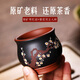 云禪尚陶 紫砂杯宜興原礦純手工主人杯單杯彩繪功夫茶具個人杯品茗杯 梨花笑單只裝