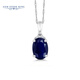 GEM STONE KING藍(lán)寶石10K金項(xiàng)鏈時(shí)尚飾品2.52克拉吊墜送女友 藍(lán)寶石