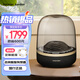 哈曼卡頓（Harman/Kardon）Aura Studio3 音樂(lè )琉璃三代黑金版 桌面電腦藍牙音箱 360°環(huán)繞立體聲 波紋環(huán)境照明 黑金限量版