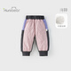 歡喜小熊 兒童冬季休閑棉褲寶寶加厚外出新款束腳褲女童童裝男童褲子 粉色 120 (建議4-5歲身高110-120cm)