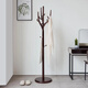 法蘭思佳（FALANSIJIA） 實(shí)木落地衣架樹(shù)形北歐現代簡(jiǎn)約掛衣架臥室單桿式家用衣帽架 深胡桃色