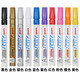 uni 進(jìn)口三菱油漆筆PX-20防水不掉色汽車(chē)輪胎工業(yè)補漆標記油性記號筆 婚禮會(huì )議簽名簽字筆 常用10色組合 各色 1支