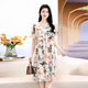 暢印夏天防凸點(diǎn)棉綢睡裙女士家居清爽涼快睡裙可外穿短袖裙子 10 3XL 125-150斤