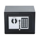 焊斧保險箱家用防盜不銹鋼機械密碼鎖保險柜兒童存錢(qián)箱投幣式固定 不投幣尊貴黑丨高17*寬23*深17cm 電子密碼鎖和機械鑰匙鎖單獨解鎖