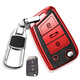 途運 途觀(guān)L鑰匙套24款大眾途觀(guān)L鑰匙包330TSI 300高檔380汽車(chē)鑰匙扣男 大眾B款皮紋-誘惑紅+防丟扣