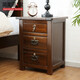 簡(jiǎn)美麗家 美式實(shí)木床頭柜邊柜三抽屜儲物小柜子置物臥室家具帶鎖三屜柜 JM306-3帶三把鎖 組裝