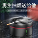 妖嬈貓煙灰缸防飛灰家用裝飾車用高檔男士禮品教師節(jié)禮物實(shí)用送男朋友 高科技智能煙灰缸【陶瓷黑】