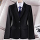 簡(jiǎn)蜓職業(yè)裝套裝女工作服外套春秋新款高級西裝酒店經(jīng)理大學(xué)生面試正裝 黑色單西裝（其他顏色備注） 4XL 【137-147斤左右】