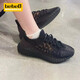 阿迪達斯（adidas）三葉草 Yeezy Boost 350 V2運動(dòng)休閑鞋跑鞋 黑色HQ6319 41