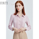 菲妮迪襯衫春季簡(jiǎn)約條紋設計感時(shí)尚氣質(zhì)休閑顯瘦上衣女 粉色 S