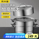 炊大皇304不銹鋼三層蒸鍋家用復(fù)合底湯鍋蒸饅頭包子可視高拱蓋32cm