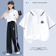 優(yōu)優(yōu)1點（Yoyo one）兒童t恤短袖夏季薄款純棉女童polo衫學院風夏裝體恤大童白色上衣T 3439白色 160cm