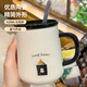 拜杰馬克杯子陶瓷杯帶蓋勺咖啡杯高顏值沖飲水杯家用喝水早餐杯牛奶杯