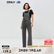ONLY秋冬NBA聯(lián)名款直筒顯瘦背帶牛仔褲女|12337M005 J0Z 牛仔灰 GREY DENIM XS 155/60AR