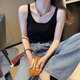 俞兆林內搭吊帶背心女春夏打底設計感小眾針織無(wú)袖上衣 YZL-DD301小眾針織【黑色】 均碼