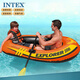 INTEX 58331兩人充氣船 釣魚(yú)船戲水戶(hù)外橡皮劃艇沖鋒舟含船漿和打氣泵