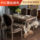 幸福布滿家 pvc桌布防水防油透明餐桌布長方形免洗茶幾臺布桌墊輕奢北歐簡約 香檳色花邊 120*170cm