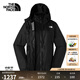北面（The North Face）三合一沖鋒衣女戶外運動抓絨內(nèi)膽防水保暖外套秋冬上新預(yù)|7QW6 4H0/黑色 L/165（建議拍大一碼）