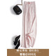 米詩(shī)德高檔桑蠶絲闊腿褲女士中式真絲休閑褲春季國(guó)風(fēng)盤扣刺繡垂感褲子 粉色 L