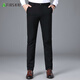 杉杉【100%棉】純棉商務(wù)休閑褲男士夏季薄款吸濕透氣防皺易打理直筒褲 黑色 33 (145斤-155斤)