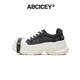 ABCICEY【明星同款】休閑帆布鞋女秋冬厚底增高6.5cm綁帶鞋 松露 44