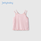 JELLYBABY【2025夏季上新】女童吊帶背心外穿兒童薄款夏天衣服寶寶夏裝上衣 粉色 110 CM