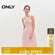 ONLY 2024夏季通勤甜美格紋牛仔吊帶短裙連衣裙女|124242013