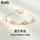 EOTH純S925銀雙層四葉草手鏈女小眾設計感玫瑰金手飾品生日禮物送女友 925銀雙層四葉草手鏈+精美禮盒