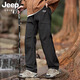 JEEP SPIRIT沖鋒褲男春夏秋季戶外防風(fēng)防水休閑徒步登山傘兵男士加絨工裝褲子 K19黑色 XL 【125-150斤】