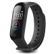 品怡 智能心率手环运动计步器睡眠监测来电提醒QQ微信提醒 黑色