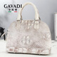 卡梵蒂 GAVADI喜馬拉雅鱷魚(yú)皮女包2024新款百搭大容量貝殼包品牌單肩手提斜跨包喜馬拉雅白