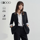 G2000商場(chǎng)同款舒彈戧駁領(lǐng)正裝西服外套41212064G2 黑色 36 