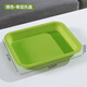 茶花長(cháng)方形塑料茶盤(pán)托盤(pán)簡(jiǎn)約排水家用創(chuàng  )意功夫茶具 大號單層-綠色