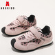 ABC KIDS秋季新款女童德訓鞋輕便軟底豹紋兒童運動(dòng)休閑跑步鞋3631PY粉色27