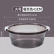 茶花（CHAHUA）透明盆帶把手臉盆防滑加厚加深洗衣盆水盆洗菜盆 大號(hào)灰色【41cm】