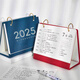 諾爾佳 2025年一周一頁(yè)臺(tái)歷2026年日歷本簡(jiǎn)約記事周歷本桌面年歷每日計(jì)劃表備忘翻頁(yè)周日歷本定制 2025年7月-2026年7月一周一頁(yè)藍(lán)色橫款周歷