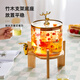 木丁丁冷水壺家用玻璃帶龍頭加厚大容量飲料桶耐高溫果汁桶熱水桶涼水壺 冷水壺鹿頭蓋大桔大利2.6L