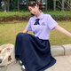 叮嚕魚畢業(yè)班服夏季套裝泰式校服jk演出服學院風初中高中學生短袖襯衫M 女泰式短袖襯衫+藏青中裙+藏交叉 S