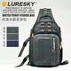 LURESKY高端戶(hù)外防水路亞包多功能插竿背包大容量單肩懸帶包漁具包斜挎包 墨綠色