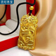 頂妃（DING FEI）麒麟祥云平安無(wú)事牌仿沙金項鏈吊墜貔貅男女款項鏈金色頸鏈仿沙金 H-37  麒麟牌吊墜 A07-201