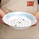 紅牡丹 骨瓷雙層瀝水餃子盤(pán)家用吃飯深盤(pán)金邊兩用菜盤(pán)歐式陶瓷盤(pán)碟子 云錦萬(wàn)里釉下彩餃子盤(pán)1個(gè)