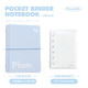 ROSY POSY口袋活頁(yè)本隨身小號筆記本子2023年新款便攜記事本計劃本 a7blue+40張橫線(xiàn)內頁(yè)