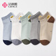潔麗雅兒童襪子純棉男童春夏季中筒襪寶寶襪中大童男孩卡通棉襪夏天薄款 【5雙】灰+蘭色+綠+卡其+白 L(6-9歲)