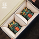 錦山堂貔貅麒麟一對茶寵小擺件治愈系創(chuàng)意財神裝飾辦公室工位商務(wù)伴手禮 彩金祥瑞麒麟一對（禮盒） 無規(guī)格